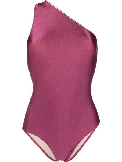 Adriana Degreas Single-shoulder Design Swimsuit In Purple