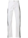Alexander Mcqueen Side-striped Slim-straight Jeans In White