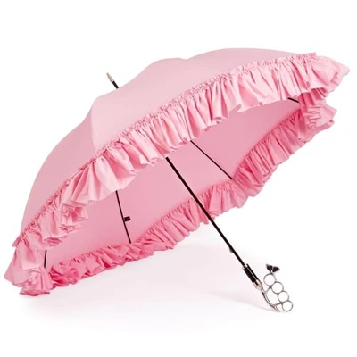 Gizelle Renee The Nirvana Umbrella Frilly Long Pink Umbrella