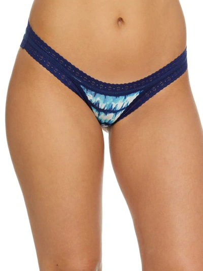 Hanky Panky Dream Indigo-stripe Brazilian Bikini Underwear Pr682104 In Indigo Stripe