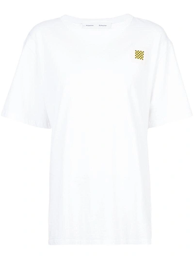 Proenza Schouler Pswl Graphic Jersey Tee In White