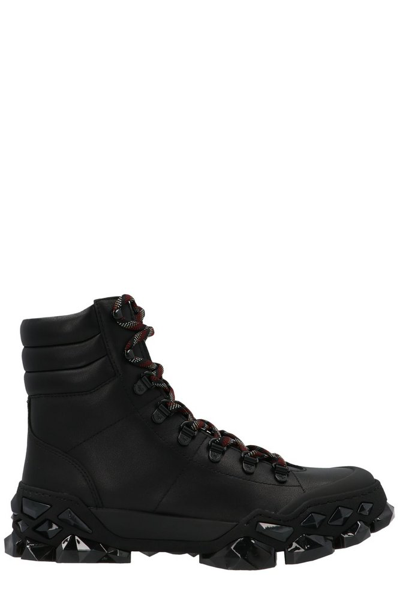 Jimmy Choo Diamond X Hike Leather Boots In Black