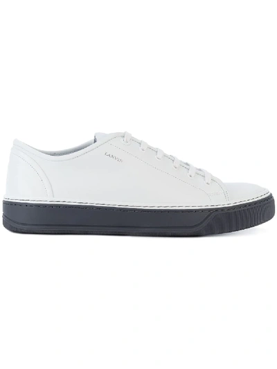 Lanvin Men's Leather Low-top Sneakers In White