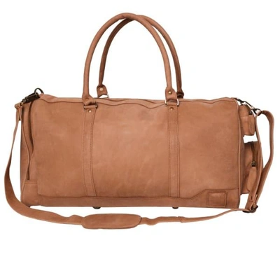 Mahi Leather Leather Columbus Holdall Duffle Weekend/overnight Bag In Vintage Cognac
