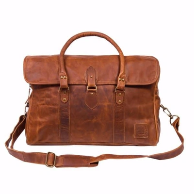 Mahi Leather Leather Drake Holdall Weekend/overnight Bag In Vintage Brown