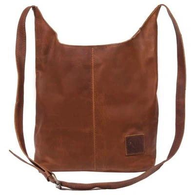 Mahi Leather Leather Dixie Boho Tote Bag Shoulder/across Body Handbag In Vintage Brown