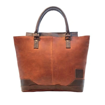 Mahi Leather Leather Florence Tote Handbag In Vintage Brown