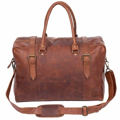 Mahi Leather The Eckhart Leather Holdall In Vintage Brown