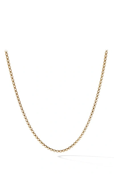 David Yurman Women's Box Chain Necklace In 18k Yellow Gold, 1.7mm