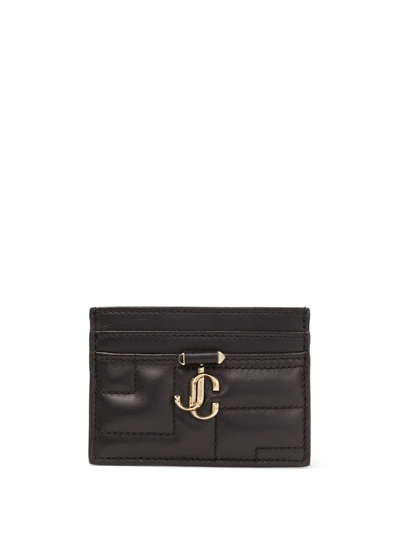 Jimmy Choo Umika Avenue Quilted Cardholder In Black
