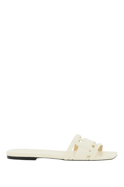 Jimmy Choo Laran Sandals With Embossed Logo In White