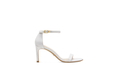 Stuart Weitzman Nunakedstraight Strap Sandal In White