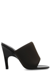 Attico 105mm Rem Padded Faux Patent Mules In Black