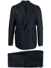 Tagliatore Double-breasted Dinner Suit In Black