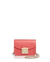 Furla Metropolis Mini Leather Crossbody In Rosa