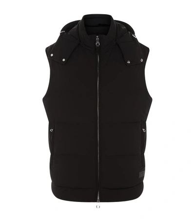 Dunhill Down Filled Sleeveless Gilet In Black