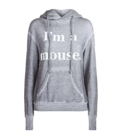 Wildfox I'm A Mouse Jersey Sweatshirt In Grey