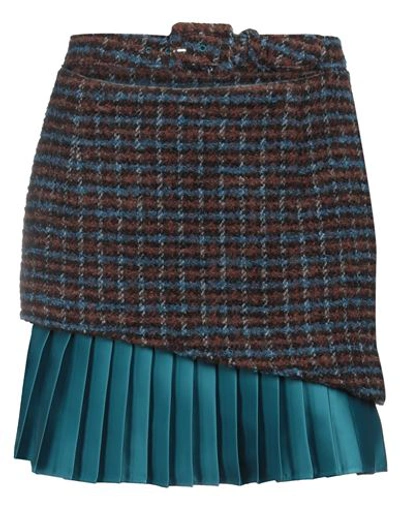 Andersson Bell Andres Lahyered Pleats Mini Skirt In Blue