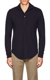 Eidos Lupo Regular Fit Pique Polo In Navy