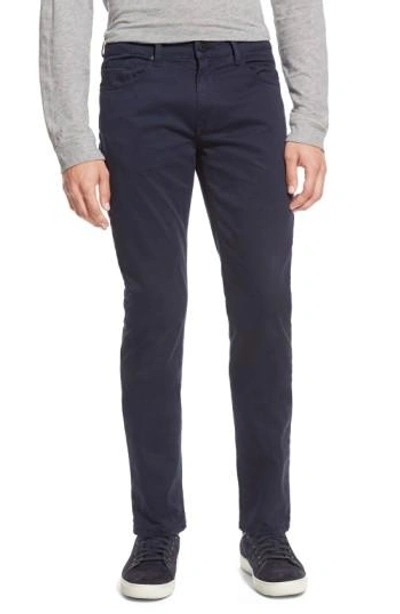 Paige 'federal' Slim Straight Leg Twill Pants In Navy Cadet