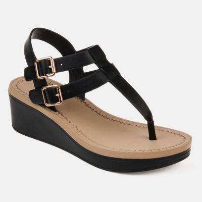 Journee Collection Collection Women's Tru Comfort Foam Bianca Wedge Sandal In Black