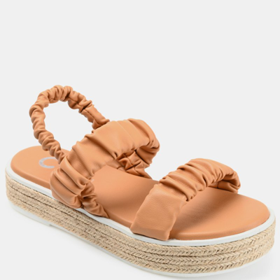 Journee Collection Collection Women's Tru Comfort Foam Knowles Sandal In Brown