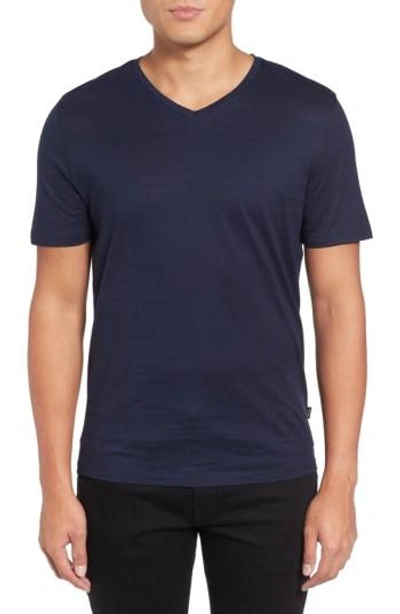 Hugo Boss Tilson 50 V-neck T-shirt In Blue