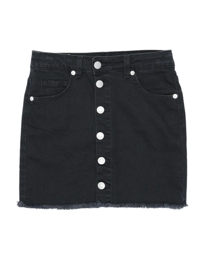 Vicolo Kids' Denim Skirts In Black