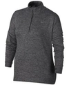 Nike Plus Size Dry Element Half-zip Top In Dark Grey/heather