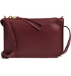 Madewell The Simple Leather Crossbody Bag - Burgundy In Dark Cabernet