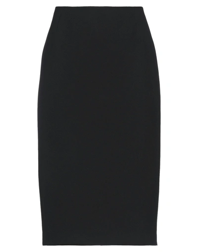 Les Hommes - Femme Midi Skirts In Black