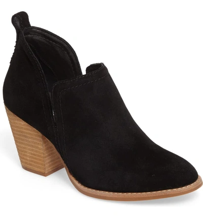 Jeffrey Campbell Rosalee Bootie In Black Oiled Suede