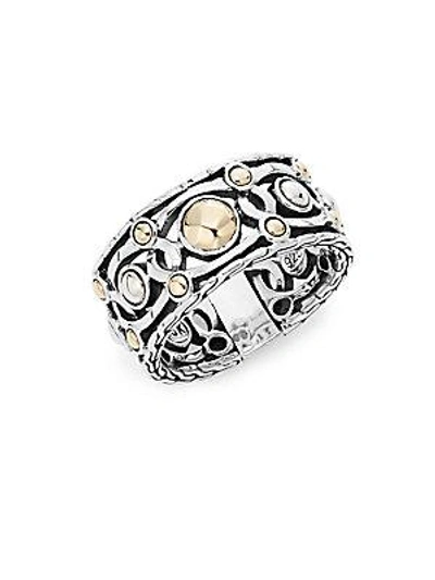 John Hardy Palu Sterling Silver Band Ring In Silver - Gold
