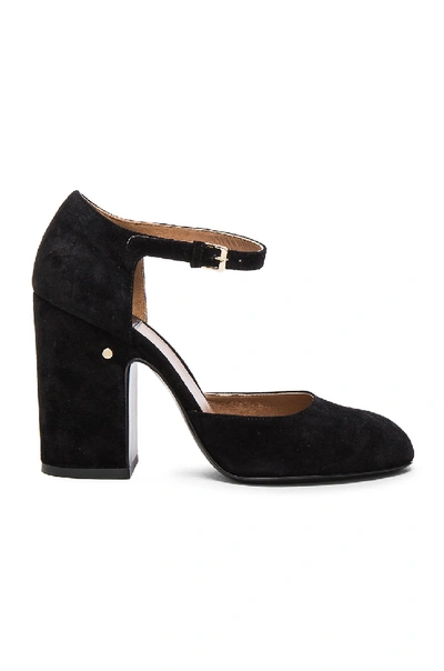 Laurence Dacade Mindy Suede D'orsay Ankle-wrap Pump, Black