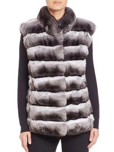 The Fur Salon Chinchilla & Mink Fur Vest In Natural