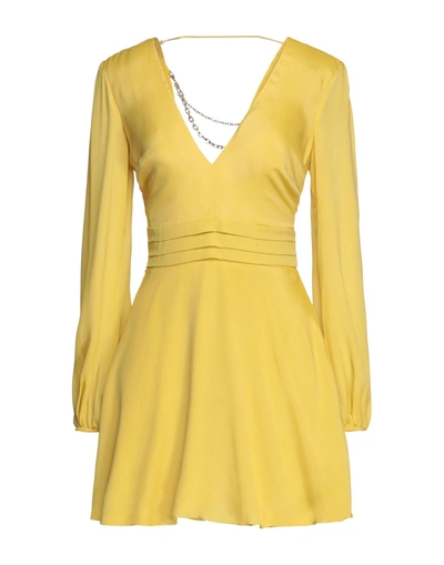 Patrizia Pepe Sera Short Dresses In Yellow
