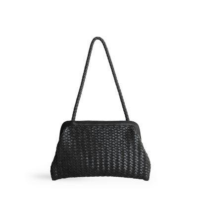 Bembien Le Sac Woven Leather Shoulder Bag In Black