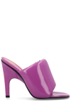Attico 105mm Rem Padded Faux Patent Mules In Purple