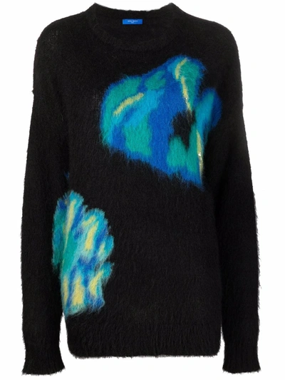 Nina Ricci Mohair Blend Jacquard Sweater In Multicoloured