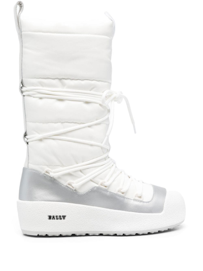 Bally 30mm Cathye-t Padded Nylon Tall Boots In White