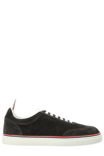 Thom Browne Gray Field Low-top Sneakers In Grey