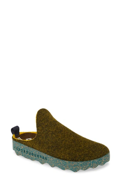 Asportuguesas By Fly London Fly London Come Sneaker Mule In Forest Tweed Fabric