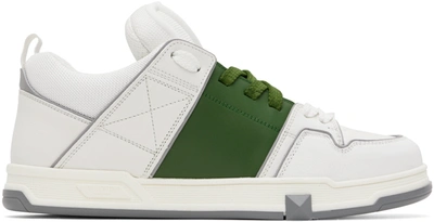 Valentino Garavani Open Skate White/green/grey Leather Sneakers
