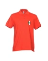 Moschino Swim Polo Shirts In Red