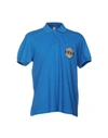 Moschino Swim Polo Shirts In Blue