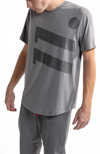 D.rt Soff Eleven Graphic Tee In Grey/ Grey