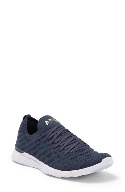 Apl Athletic Propulsion Labs Techloom Wave Hybrid Running Shoe In Midnight / Champagne / Speckle