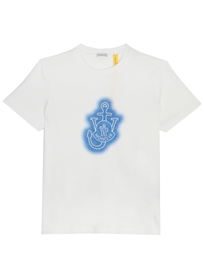 Moncler Genius Moncler 1 J.w. Anderson  Garment Dyed T-shirt Tshirt In White