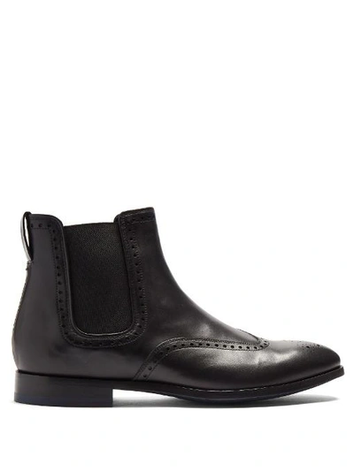 Paul Smith Bedford Leather Chelsea Boots In Black