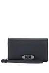 Rebecca Minkoff Love Lock Iphone X Leather Wristlet In Black